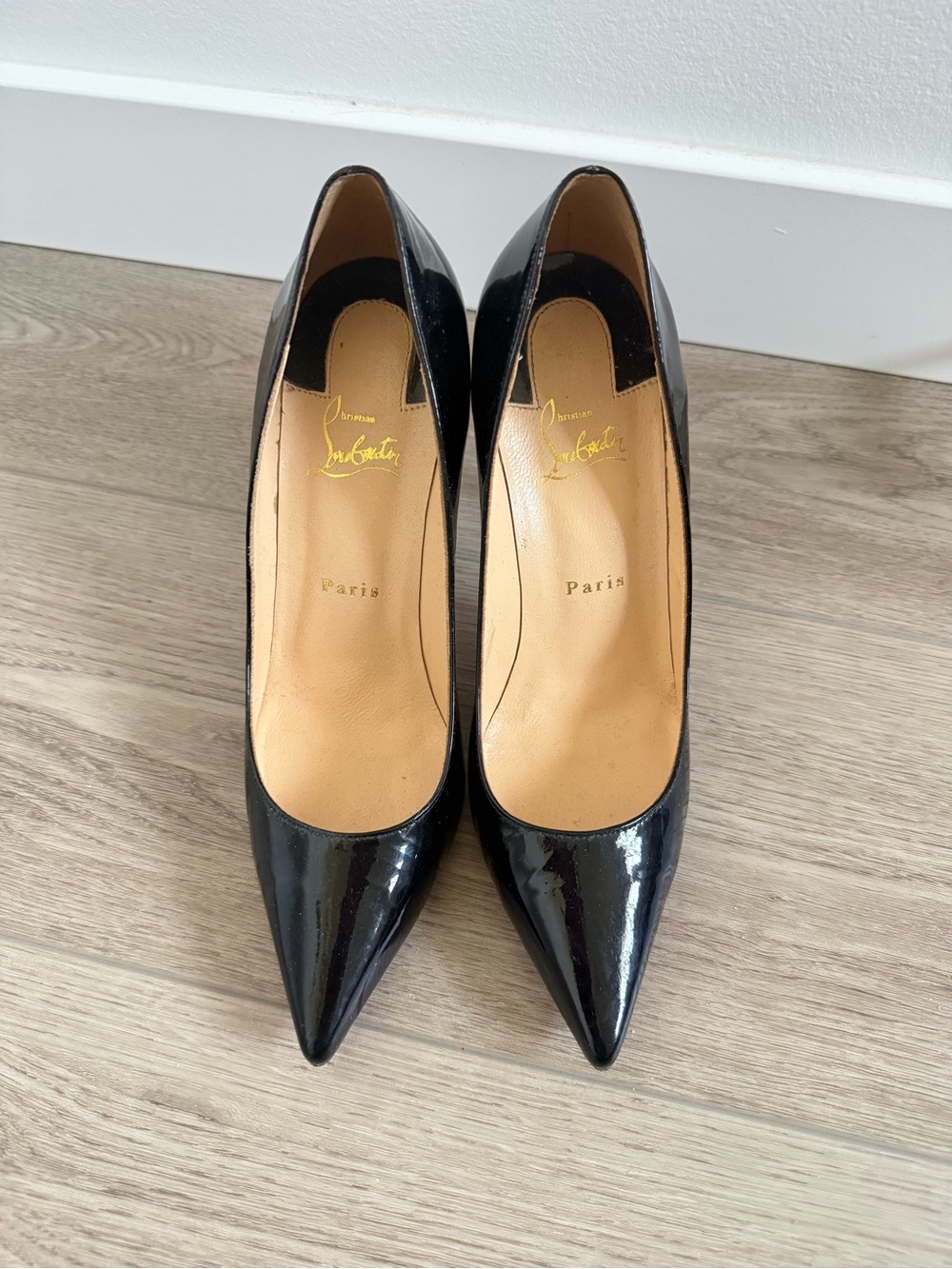 Luxury Black Patent Leather Pointed Toe Pumps